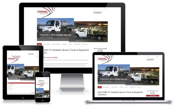 Canvac Trucks - website design