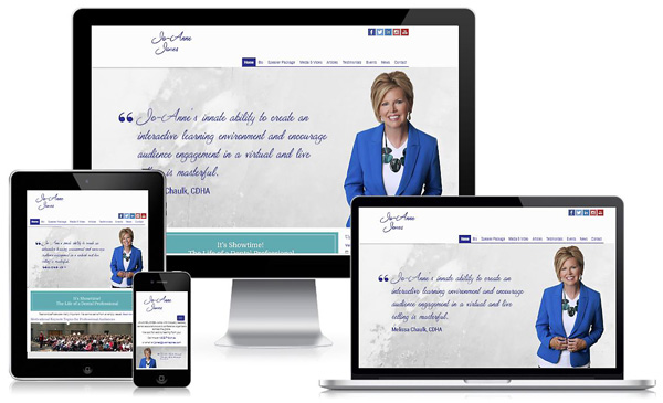 Jo-Anne Jones - top view of website